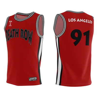 Death Row Records Official Merch Red Basketball Jersey